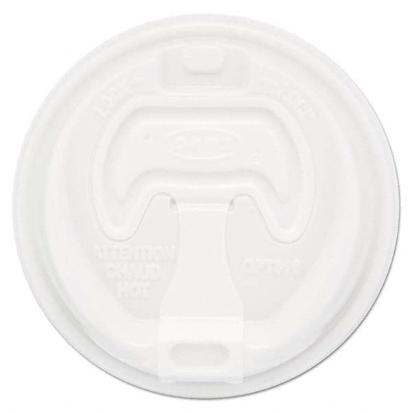 DART - Optima Reclosable Lid, 12-24 oz Foam Cups, White, 100/Bag - Top Tool & Supply