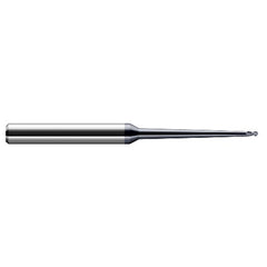 1/8″ Dia. × 5/16″ Shank × 0.188″ DOC × 4″ OAL, Carbide AlTiN, 2 Flute, Ballnose End Mill - Exact Industrial Supply