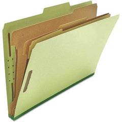 UNIVERSAL - File Folders, Expansion Folders & Hanging Files Folder/File Type: Classification Folders with Tob Tab Fastener Color: Green - Top Tool & Supply