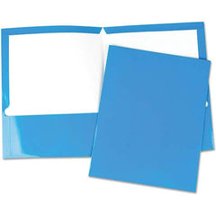 UNIVERSAL - File Folders, Expansion Folders & Hanging Files Folder/File Type: Pocket Folders Color: Blue - Top Tool & Supply