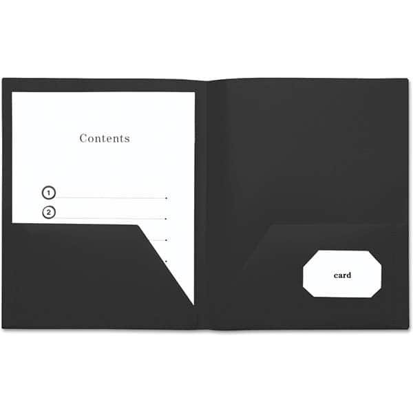 UNIVERSAL - File Folders, Expansion Folders & Hanging Files Folder/File Type: Pocket Folders Color: Black - Top Tool & Supply