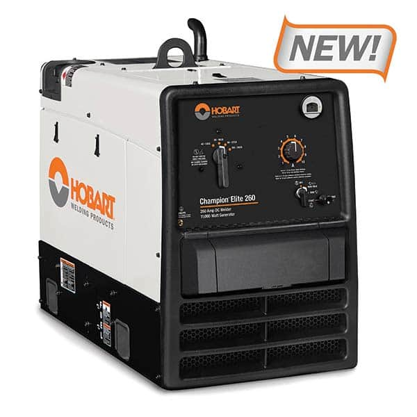 Hobart Welding Products - Portable Welder/Generators Amperage Rating: 260 Duty Cycle: 100% - Top Tool & Supply