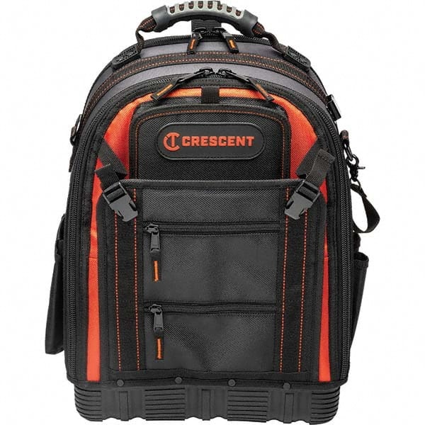 Crescent - 38 Pocket, Polyester, Black/Orange Backpack Tool Bag - Top Tool & Supply