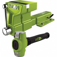 Wilton - 5" Jaw Width x 6" Jaw Opening, 4-1/2" Throat Depth, Bench & Pipe Combination Vise - Top Tool & Supply