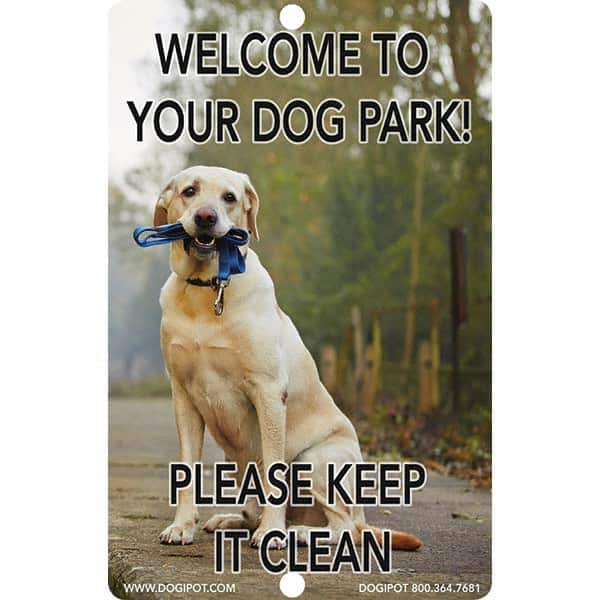 DOGIPOT - Pet Waste Station Accessories Type: Reflective Pet Sign Material: Aluminum - Top Tool & Supply