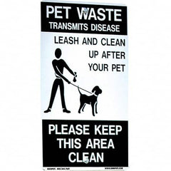 DOGIPOT - Pet Waste Station Accessories Type: Reflective Pet Sign Material: Aluminum - Top Tool & Supply