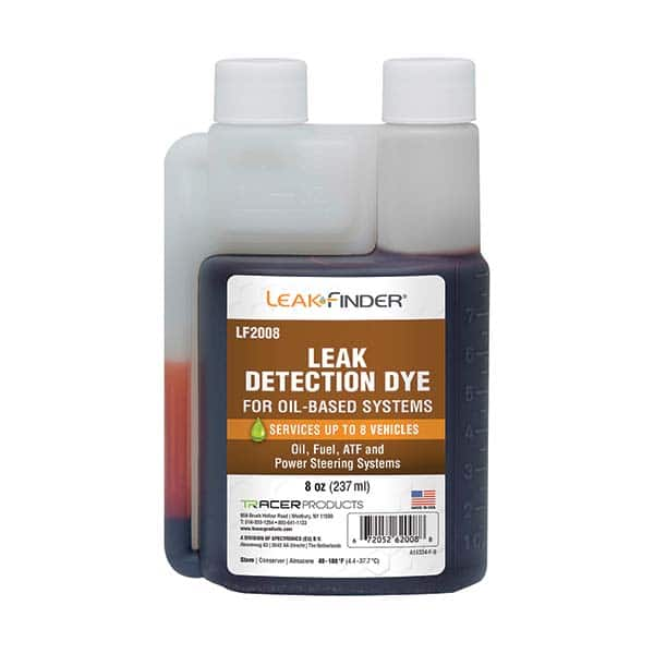 Leak Finder - Automotive Leak Detection Dyes Applications: Engine Oil; Transmission Fluid; Fuel Container Size: 8 oz. - Top Tool & Supply