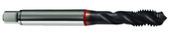 M2x0.40 6H 3-Flute Cobalt Red Ring Semi-Bottoming 40 degree Spiral Flute Tap-TiCN - Top Tool & Supply