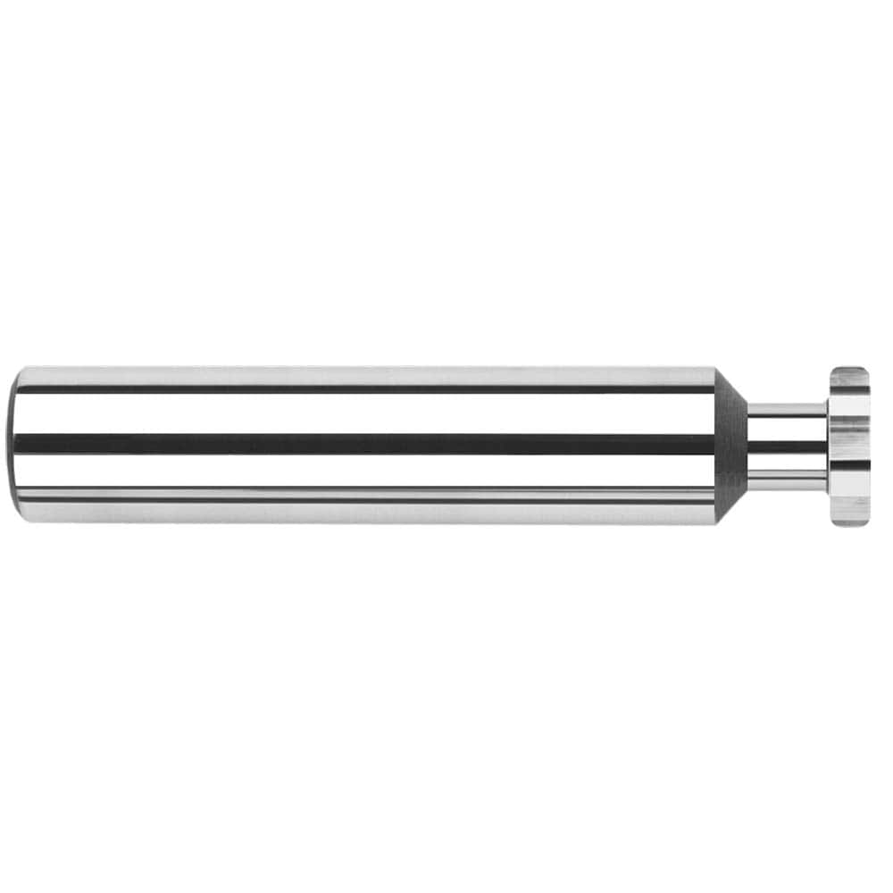 Harvey Tool - 1/2" Cut Diam, 3/16" Cut Width, 1/2" Shank, Straight-Tooth Woodruff Keyseat Cutter - Exact Industrial Supply