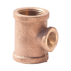 Merit Brass - Brass & Chrome Pipe Fittings Type: Reducing Tee Fitting Size: 3/4 x 1/2 x 1/2 - Top Tool & Supply