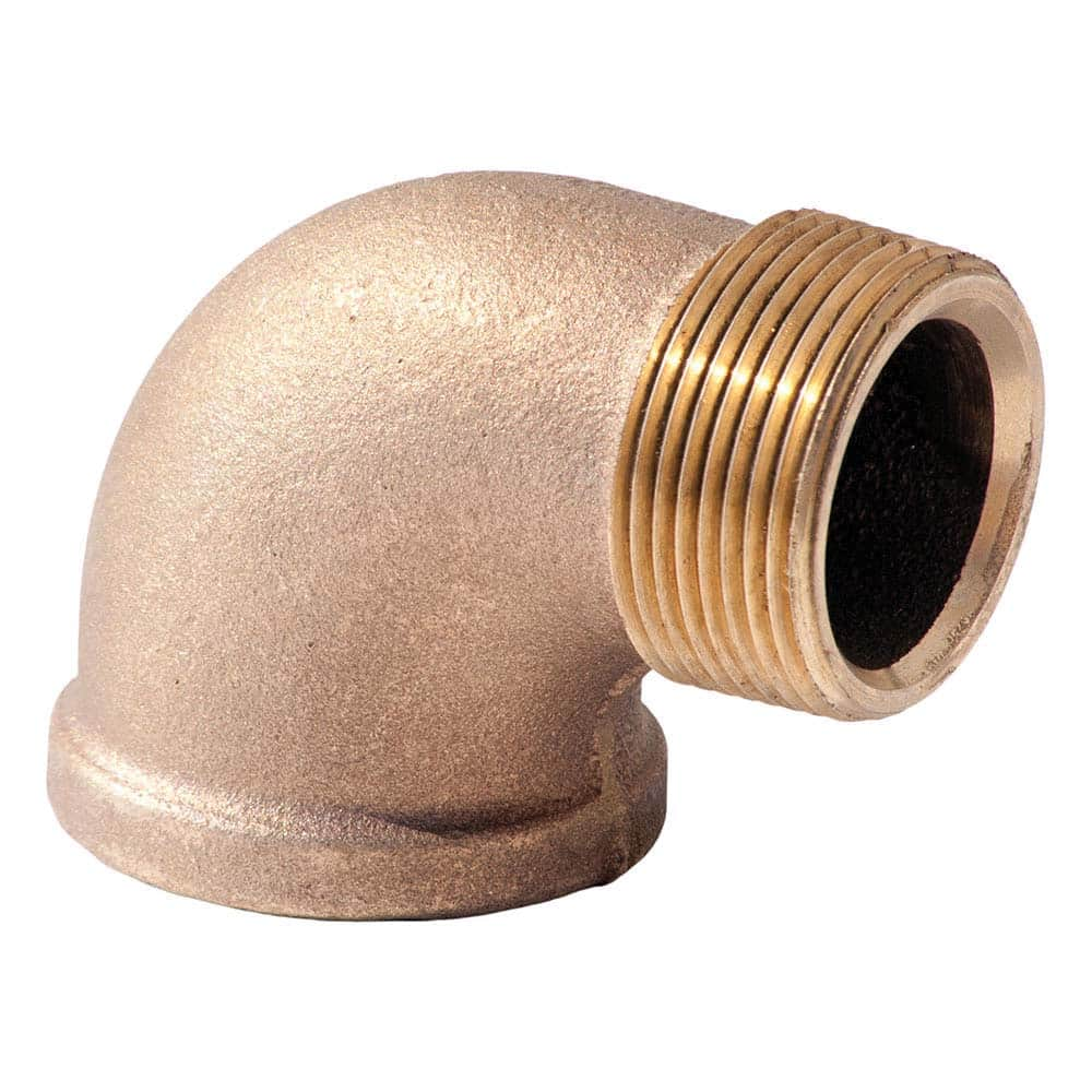 Merit Brass - Brass & Chrome Pipe Fittings Type: 90 Degree Street Elbow Fitting Size: 1/4 - Top Tool & Supply