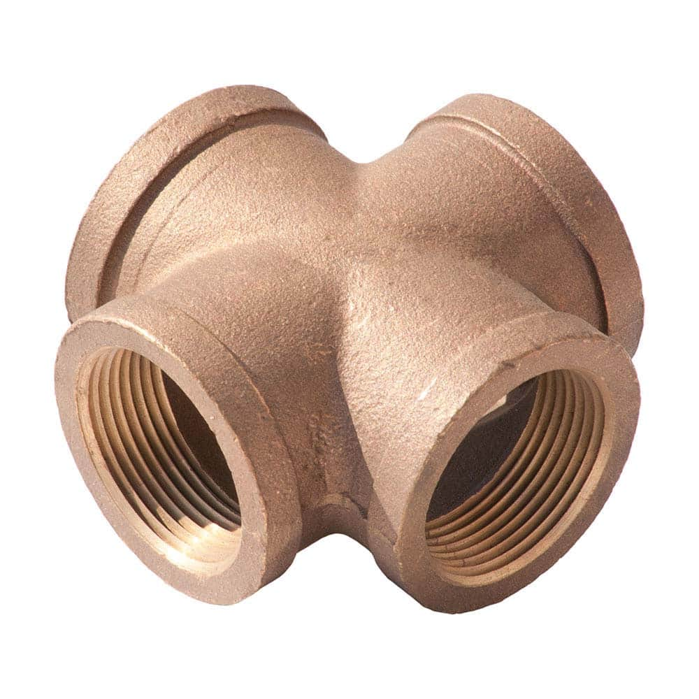 Merit Brass - Brass & Chrome Pipe Fittings Type: Cross Fitting Size: 3/4 - Top Tool & Supply