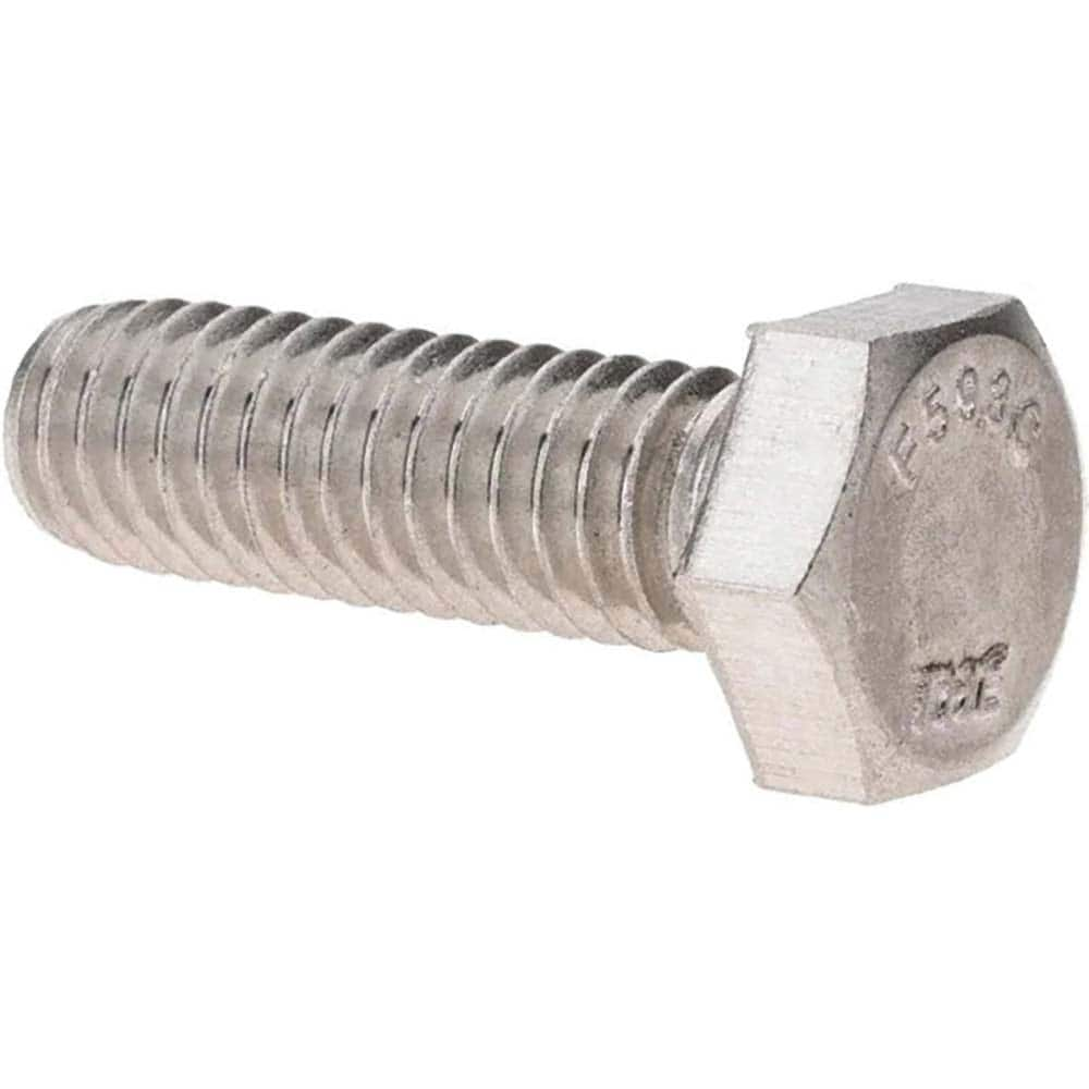 Hex Head Cap Screw: 1/4-20 x 1-1/2″, Grade 17-4PH Stainless Steel, Plain Finish Fully Threaded, ASME B18.2.1