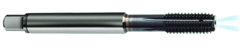 M6 x 1.0 Dia. - 6HX - 4 FL - Carbide Full Bott Tap-TiCN -Coolant-Thru-FORM-E DIN 371 - Top Tool & Supply