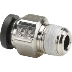 Parker - Metal Push-To-Connect Tube Fittings Type: Male Connector Tube Outside Diameter (Inch): 3/8 - Exact Industrial Supply