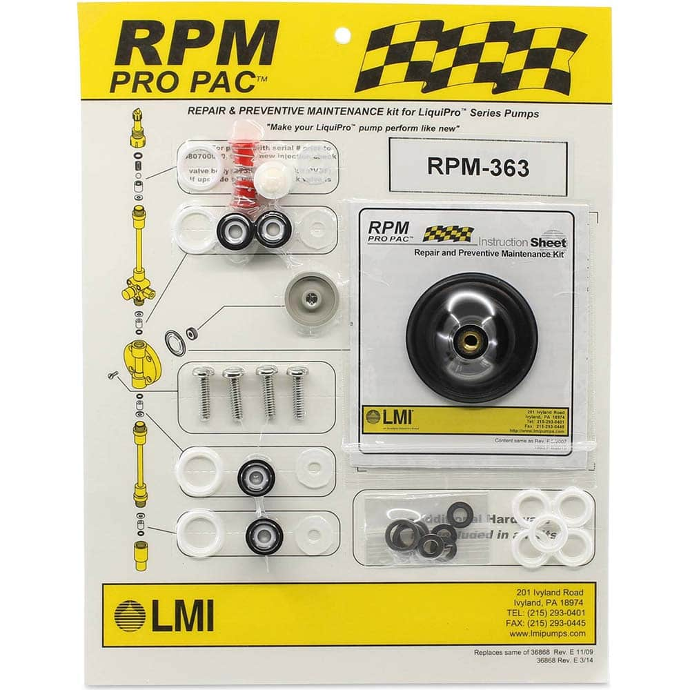 LMI - Metering Pump Accessories Type: Liquid End Preventative Maintenance Kit For Use With: LMI LIQUIPRO Liquid Ends: 313xx - Top Tool & Supply