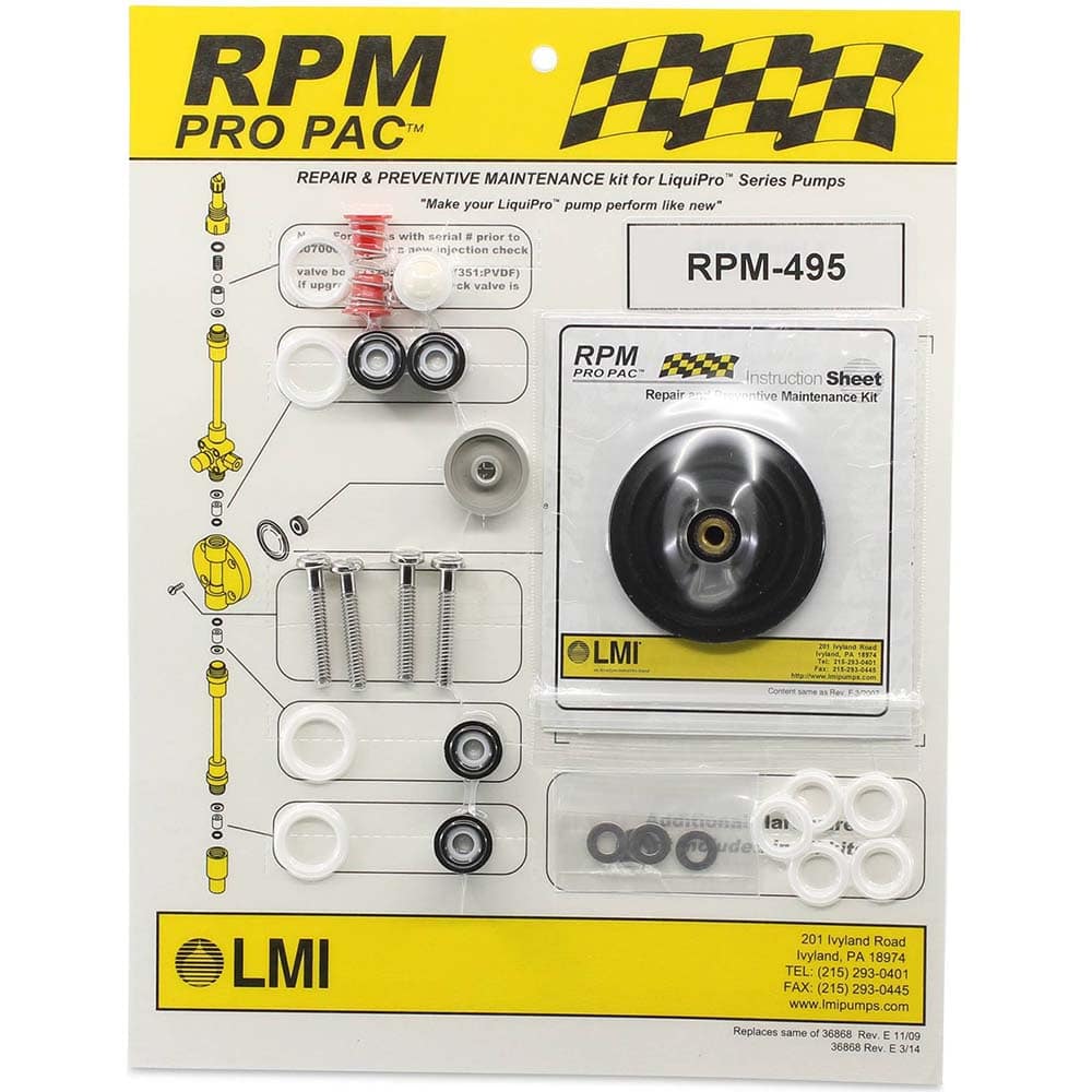 LMI - Metering Pump Accessories Type: Replacement Part For Use With: LMI LIQUIPRO Liquid Ends: 410xx, 419xx - Top Tool & Supply