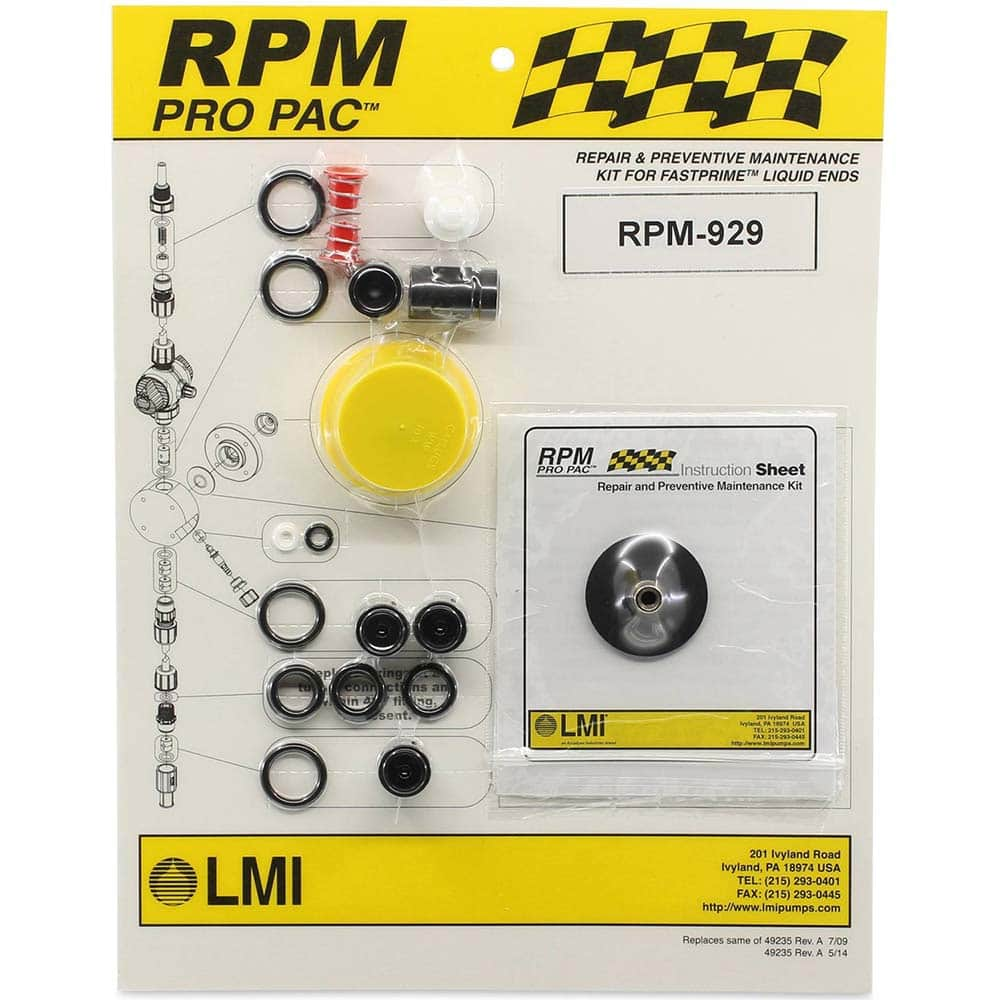 LMI - Metering Pump Accessories Type: Liquid End Preventative Maintenance Kit For Use With: LMI High Viscosity Liquid Ends for 646xx - Top Tool & Supply