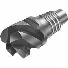 Corner Radius End Mill Head: 3 Flutes E12, Solid Carbide, AlTiN Coated, Series CoroMill 316