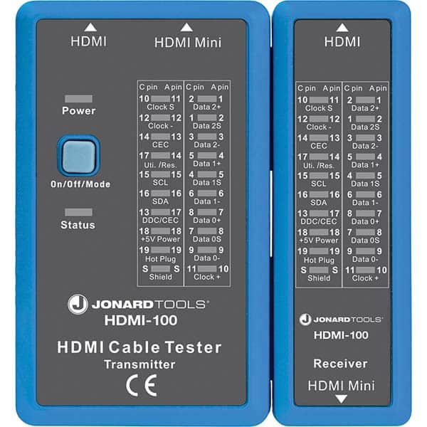 Jonard Tools - Cable Testers Cable Type: HDMI; Mini HDMI Display Type: No Screen - Top Tool & Supply