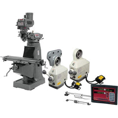 Jet - Knee Milling Machines Spindle Speed Control: Variable Speed Pulley Table Length (Inch): 49 - Top Tool & Supply