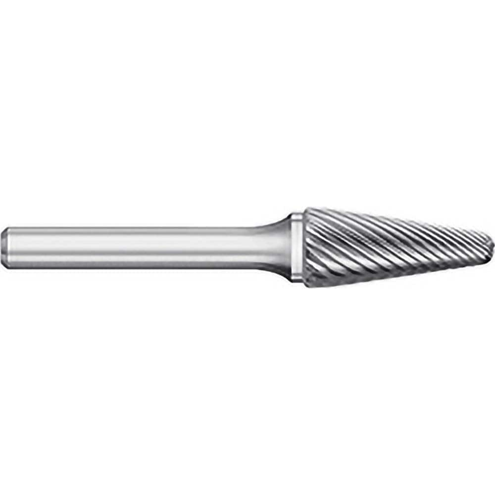 Titan USA - Burrs; Head Shape: Taper w/Radius End ; Industry Specification: SL-81 ; Tooth Style: Single Cut ; Cutting Diameter (Inch): 3/16 ; Cutting Diameter (Decimal Inch): 0.1875 ; Shank Diameter (Inch): 3/16 - Exact Industrial Supply