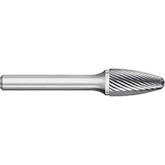 Titan USA - Burrs; Head Shape: Tree w/Radius ; Industry Specification: SF-3 ; Tooth Style: Single Cut ; Cutting Diameter (Inch): 3/8 ; Cutting Diameter (Decimal Inch): 0.3750 ; Shank Diameter (Inch): 1/4 - Exact Industrial Supply