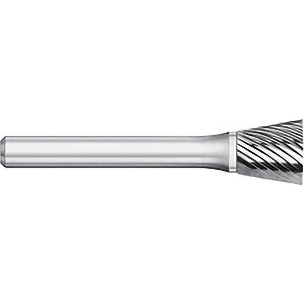 Titan USA - Burrs; Head Shape: Inverted Taper ; Industry Specification: SN-51 ; Tooth Style: Single Cut ; Cutting Diameter (Inch): 1/4 ; Cutting Diameter (Decimal Inch): 0.2500 ; Shank Diameter (Inch): 1/8 - Exact Industrial Supply