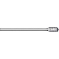 Titan USA - Burrs; Head Shape: Cylinder Ball End ; Industry Specification: SC-42L3 ; Tooth Style: Double Cut ; Cutting Diameter (Inch): 1/8 ; Cutting Diameter (Decimal Inch): 0.1250 ; Shank Diameter (Inch): 1/8 - Exact Industrial Supply