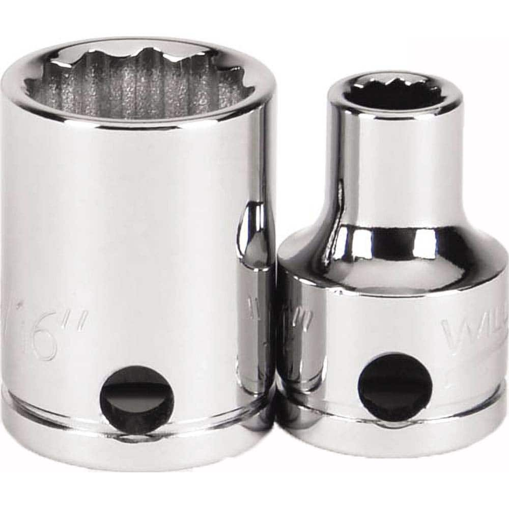 Williams - Hand Sockets; Drive Size (Inch): 3/8 ; Size (Inch): 9/16 ; Type: Standard ; Tool Type: Tethered Hand Socket ; Number of Points: 12 ; Finish/Coating: Chrome - Exact Industrial Supply