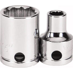 Williams - Hand Sockets; Drive Size (Inch): 3/8 ; Size (Inch): 11/16 ; Type: Standard ; Tool Type: Tethered Hand Socket ; Number of Points: 12 ; Finish/Coating: Chrome - Exact Industrial Supply