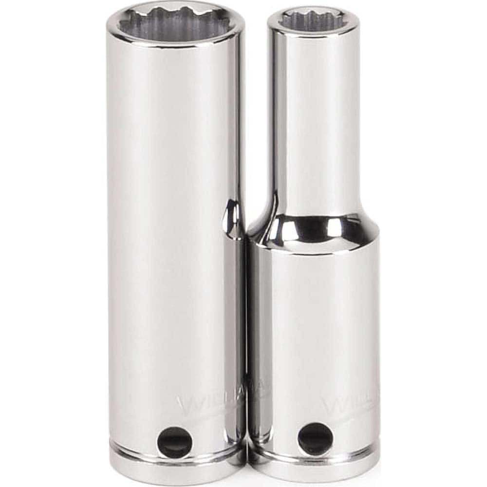 Williams - Hand Sockets; Drive Size (Inch): 1/2 ; Size (Inch): 3/4 ; Type: Deep Socket ; Tool Type: Tethered Hand Socket ; Number of Points: 12 ; Finish/Coating: Chrome - Exact Industrial Supply