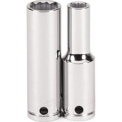 Williams - Hand Sockets; Drive Size (Inch): 1/2 ; Size (Inch): 3/16 ; Type: Deep Socket ; Tool Type: Tethered Hand Socket ; Number of Points: 12 ; Finish/Coating: Chrome - Exact Industrial Supply