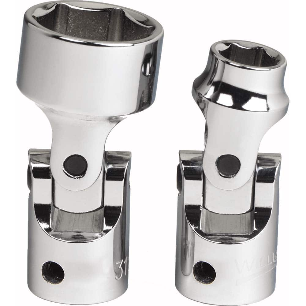 Williams - Hand Sockets; Drive Size (Inch): 3/8 ; Size (Inch): 7/16 ; Type: Standard ; Tool Type: Tethered Hand Socket ; Number of Points: 12 ; Finish/Coating: Chrome - Exact Industrial Supply