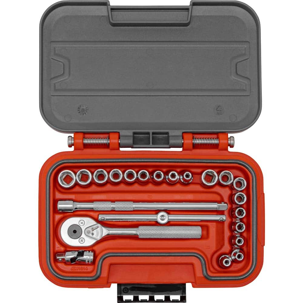 Proto - Socket Sets; Measurement Type: Metric; SAE ; Drive Size: 0.25 ; Minimum Size (mm): 10.00 ; Minimum Size (Inch): 3/8 ; Maximum Size (mm): 10.00 ; Maximum Size (Inch): 7/16 - Exact Industrial Supply