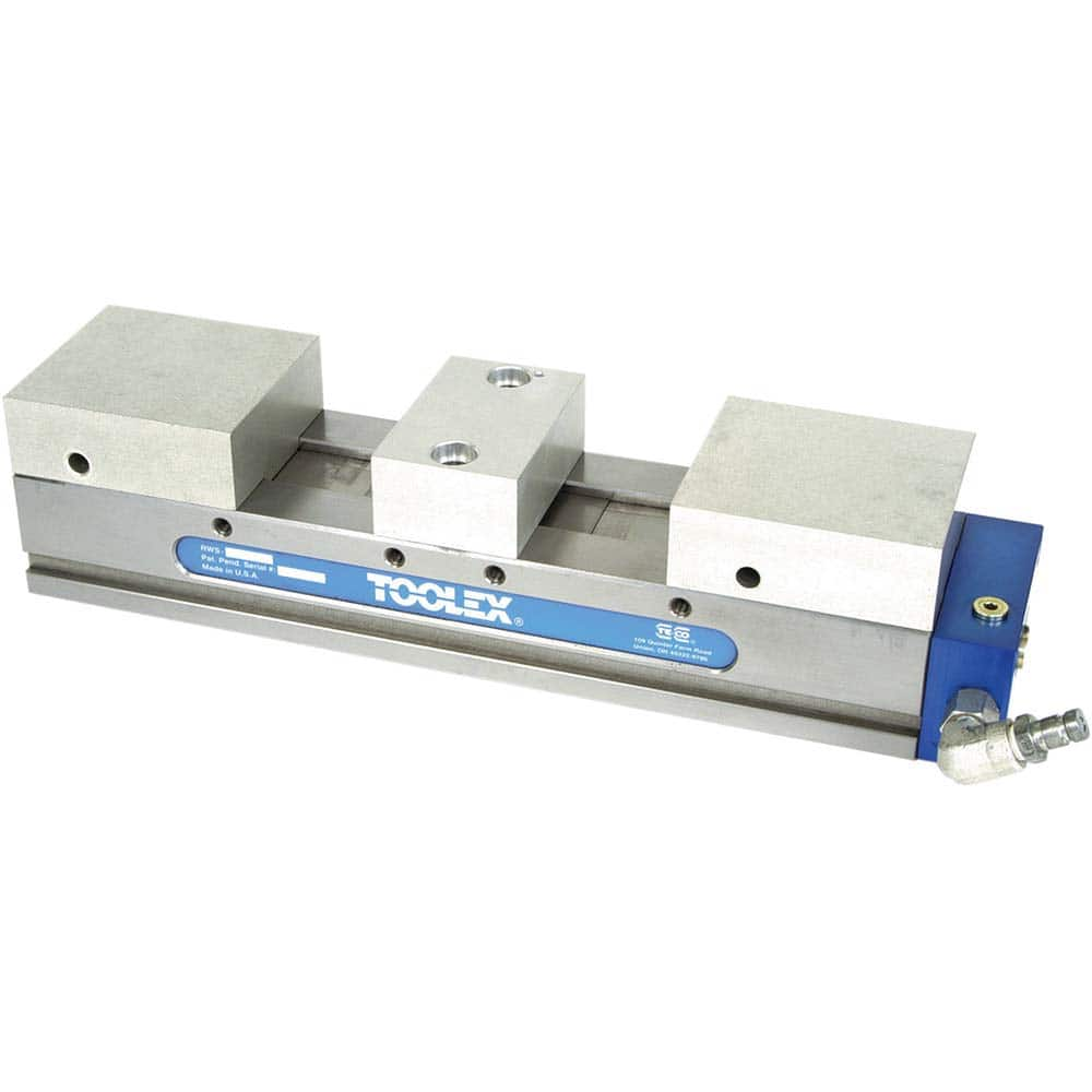 TE-CO - Machine Vises; Orientation Type: Vertical ; Number of Stations: 2 ; Base Motion Type: Stationary ; Operation Type: Air/Oil ; Base Length (Inch): 20 ; Precision: Yes - Exact Industrial Supply