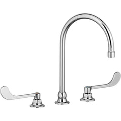 Lavatory Faucets; Inlet Location: Back; Spout Type: Swivel Gooseneck; Rigid; Inlet Pipe Size: 0.5 in; Inlet Gender: Male; Maximum Flow Rate: 1.5; Mounting Centers: 8; Material: Cast Brass; Finish/Coating: Polished Chrome; Spout Height: 8 in; Minimum Order