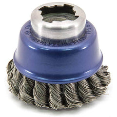 Osborn - 2-1/2" Diam 5/8-11 Threaded Arbor Steel Fill Cup Brush - Top Tool & Supply