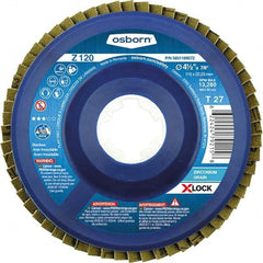 Osborn - 5" 120 Grit 5/8-11 Center Hole Type 27 Zirconia Alumina Flap Disc - Top Tool & Supply