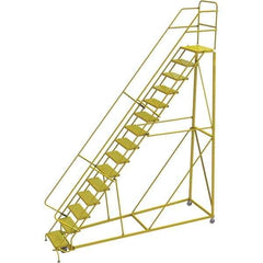 TRI-ARC - Rolling & Wall Mounted Ladders & Platforms Type: Stairway Slope Ladder Style: Forward Descent 50 Degree Incline - Top Tool & Supply