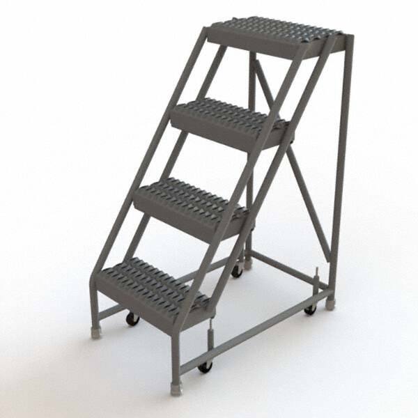 TRI-ARC - Rolling & Wall Mounted Ladders & Platforms Type: Rolling Warehouse Ladder Style: Rolling Platform Ladder - Top Tool & Supply