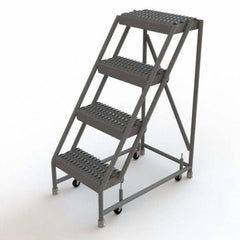 TRI-ARC - Rolling & Wall Mounted Ladders & Platforms Type: Rolling Warehouse Ladder Style: Rolling Platform Ladder - Top Tool & Supply