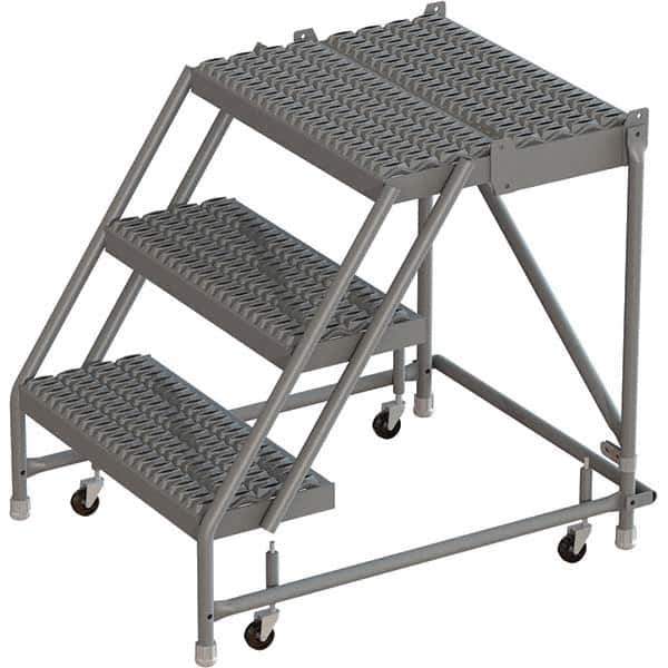 TRI-ARC - Rolling & Wall Mounted Ladders & Platforms Type: Rolling Warehouse Ladder Style: Rolling Platform Ladder - Top Tool & Supply