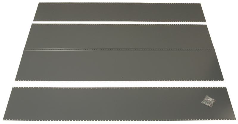 36 x 18 x 85'' - Steel Panel Kit for UltraCap Shelving Starter Unit (Gray) - Top Tool & Supply