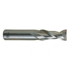 3/8 Dia. x 2-1/2 Overall Length 2-Flute .060 C/R Solid Carbide SE End Mill-Round Shank-Center Cutting-Uncoated - Top Tool & Supply