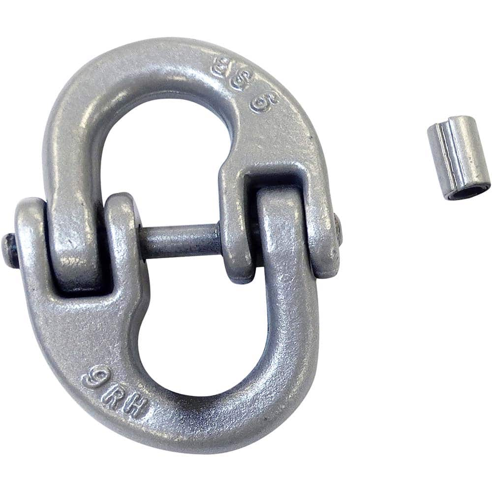 Crosby - Links; Type: Connecting Link ; Chain Size (Inch): 1/4 ; Load Capacity (Lb.): 3250.000 ; Material: Forged Alloy Steel - Exact Industrial Supply