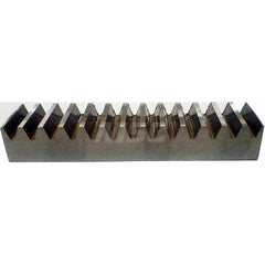 1/4″ Face Width 1' Long 1018/12L14 Steel Gear Rack 20 Pitch, 14.5° Pressure Angle, Square