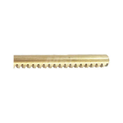 3/8″ Diam 1' Long Brass Gear Rack 20 Pitch, 20° Pressure Angle, Round