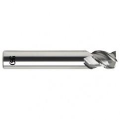 3/8 Dia. x 2-1/2 Overall Length 3-Flute .060 C/R Solid Carbide SE End Mill-Round Shank-Center Cutting-Uncoated - Top Tool & Supply