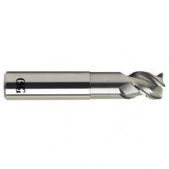 1/4 Dia. x 2-1/2 Overall Length 3-Flute .060 C/R Solid Carbide SE End Mill-Round Shank-Center Cutting-Uncoated - Top Tool & Supply